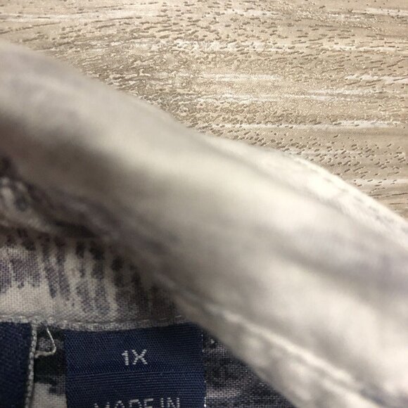 Gloria Vanderbilt Casuals Womens Blouse Size 1X Shirt Top Aztec Boho‎ Witchy - Picture 3 of 6